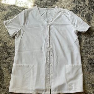 Jaanuu button up scrub top